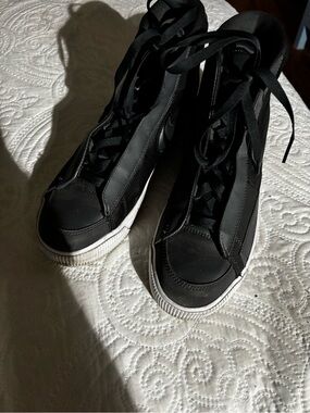 Nike Black High-Top Sneakers with White Sole